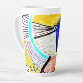 抽象芸術輪 カフェラテマグ (左アングル)