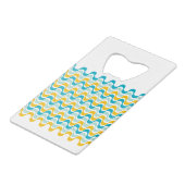 抽象芸術逆波パターン クレジットカード栓抜き (正面アングル)