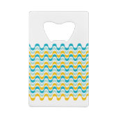 抽象芸術逆波パターン クレジットカード栓抜き (裏面)