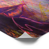 抽象芸術通りアーカラフルトウーマンポートレートプリント ポスター (角)