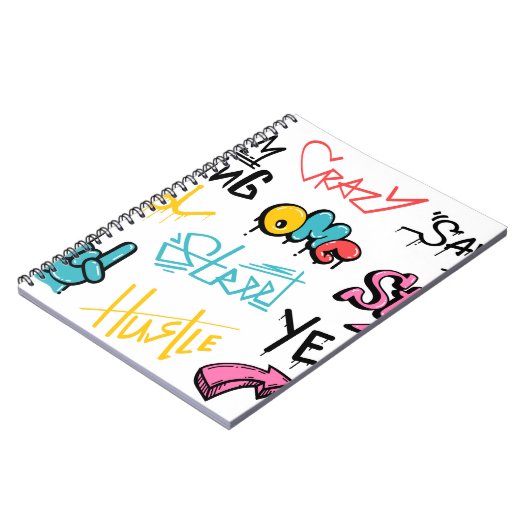 抽象芸術通りグラフィティレタリング要素とg ノートブック (左側)