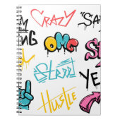 抽象芸術通りグラフィティレタリング要素とg ノートブック (正面)