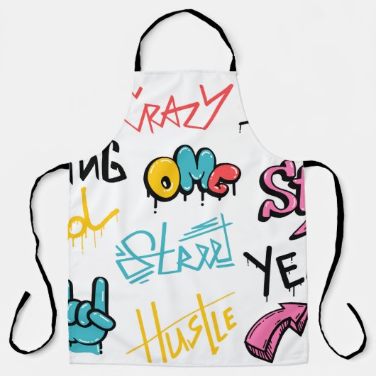 抽象芸術通りグラフィティレタリング要素g エプロン (正面)