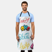 抽象芸術通りグラフィティレタリング要素g エプロン (着用した状態)