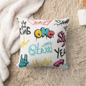 抽象芸術通りグラフィティレタリング要素g クッション (ブランケット)