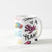 抽象芸術通りグラフィティレタリング要素g コーヒーマグカップ (正面右)