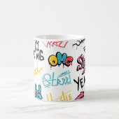 抽象芸術通りグラフィティレタリング要素g コーヒーマグカップ (中央)