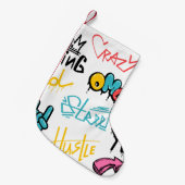 抽象芸術通りグラフィティレタリング要素g スモールクリスマスストッキング (正面 (吊り時))