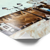 抽象芸術通りシーン(ジオメトカラフルリ) フォトプリント            (角)