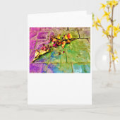 抽象芸術通りビュー718、カード カード (黄色い花)