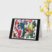 抽象芸術通常日 カード (黄色い花)