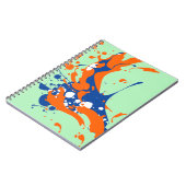 抽象芸術造幣局グリーンモダンアール絵を描スプラッシュ ノートブック (左側)