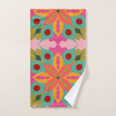 抽象芸術造形層状花大規模 バスタオルセット (ハンドタオル)