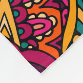 抽象芸術部族のヴィンテージエスニックのシームレスなパターン フリースブランケット (角)