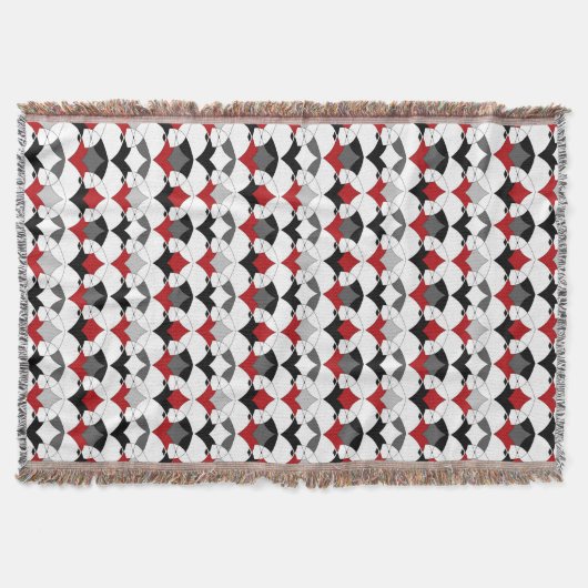 抽象芸術部族オーナメント。 スローブランケット (正面)