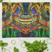 抽象芸術部族スタイルデザイン、彫刻 キッチンタオル (折り畳み)