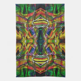 抽象芸術部族スタイルデザイン、彫刻 キッチンタオル