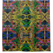 抽象芸術部族スタイルデザイン、彫刻 シャワーカーテン (正面)