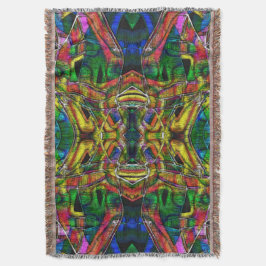 抽象芸術部族スタイルデザイン、彫刻 スローブランケット