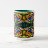 抽象芸術部族スタイルデザイン、彫刻 マグカップ (中央)