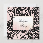 抽象芸術部族結婚式招待状 招待状 (裏面)