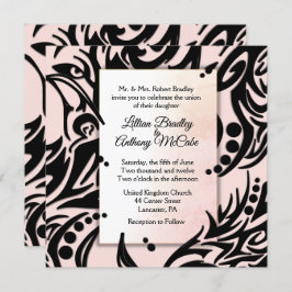 抽象芸術部族結婚式招待状 招待状