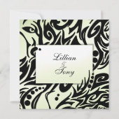 抽象芸術部族結婚式招待状 招待状 (裏面)