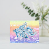 抽象芸術部族魚 ポストカード (スタンド正面)