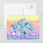 抽象芸術部族魚 ポストカード (正面/裏面)