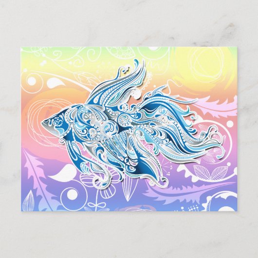 抽象芸術部族魚 ポストカード (正面)