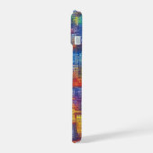 抽象芸術都市デザイン iPhone 15ケース (左側面)