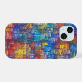 抽象芸術都市デザイン iPhone 15ケース (裏面横)