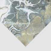 抽象芸術金ゴールドおよびグレー大理石の流体テクスチャ 薄葉紙 (詳細)