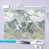 抽象芸術金ゴールドおよびグレー大理石の流体テクスチャ 薄葉紙 (クラフト)