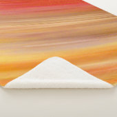 抽象芸術金ゴールドと赤のストリーク シェルパブランケット (3/4)