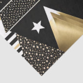 抽象芸術金ゴールドと黒い三角形のティッシュペーパー 薄葉紙 (詳細)