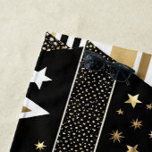 抽象芸術金ゴールドと黒い三角形のビーチタオル ビーチタオル (インサイチュ)