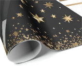 抽象芸術金ゴールドと黒い三角形のラッピング紙 ラッピングペーパー (ロールコーナー)