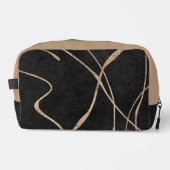 抽象芸術金ゴールドと黒線 ドップキット (正面)