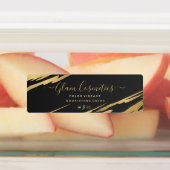 抽象芸術金ゴールドのブラシストロークラベル ラベル (貼付)