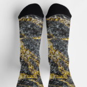 抽象芸術金ゴールドは岩のような輝きを放つ ソックス (上部)