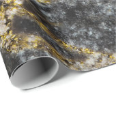 抽象芸術金ゴールドは岩のような輝きを放つ ラッピングペーパー (ロールコーナー)