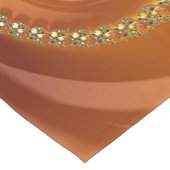 抽象芸術金ゴールドオレンジ色のグラデーション緩和曲線フラクタル ショートテーブルランナー (コーナー)