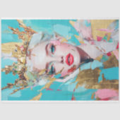 抽象芸術金ゴールドクイーンデコップウィメンズ履歴月 薄葉紙 (正面)