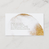 抽象芸術金ゴールドグリッターウォーターカラーラックスシモダンック 名刺 (裏面)