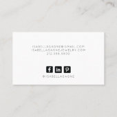 抽象芸術金ゴールドグリッターJewlery Designer Business Ca 名刺 (裏面)