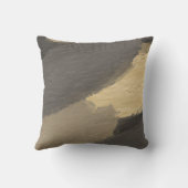 抽象芸術金ゴールドグ絵を描レイモダン クッション (裏面)