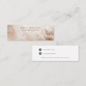 抽象芸術金ゴールドゲートテクスチャスタッドイヤリングディスプレイ スキニー名刺 (正面/裏面)