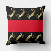 抽象芸術金ゴールドココペリ装飾用クッション クッション (裏面)