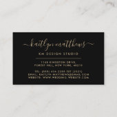 抽象芸術金ゴールドサークルMonongram名刺 名刺 (裏面)